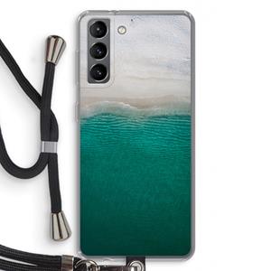 CaseCompany Stranded: Samsung Galaxy S21 Transparant Hoesje met koord