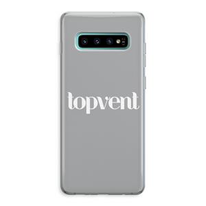 CaseCompany Topvent Grijs Wit: Samsung Galaxy S10 Plus Transparant Hoesje