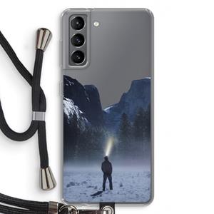 CaseCompany Wanderlust: Samsung Galaxy S21 Transparant Hoesje met koord