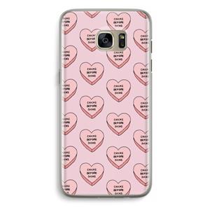 CaseCompany Chicks before dicks: Samsung Galaxy S7 Edge Transparant Hoesje