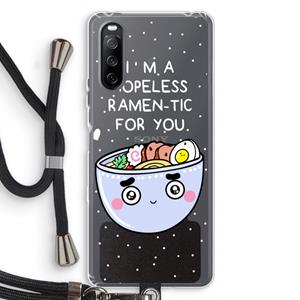 CaseCompany I'm A Hopeless Ramen-Tic For You: Sony Sony Xperia 10 III Transparant Hoesje met koord