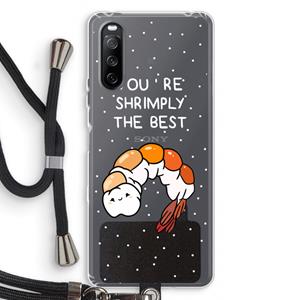 CaseCompany You're Shrimply The Best: Sony Sony Xperia 10 III Transparant Hoesje met koord