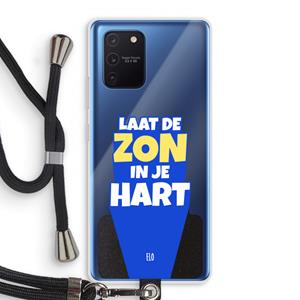 CaseCompany Laat de zon in je hart: Samsung Galaxy Note 10 Lite Transparant Hoesje met koord