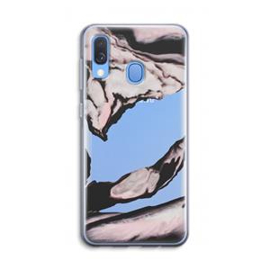 CaseCompany Roze stroom: Samsung Galaxy A40 Transparant Hoesje