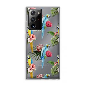 CaseCompany Kleurrijke papegaaien: Samsung Galaxy Note 20 Ultra / Note 20 Ultra 5G Transparant Hoesje