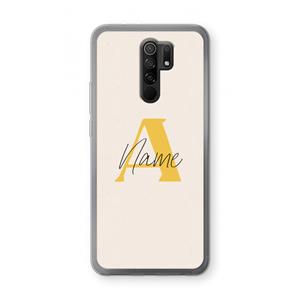 CaseCompany Amber Script: Xiaomi Redmi 9 Transparant Hoesje