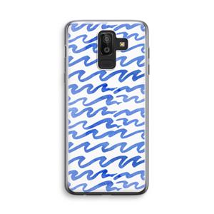 CaseCompany Blauwe golven: Samsung Galaxy J8 (2018) Transparant Hoesje