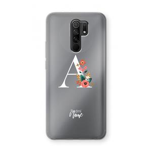 CaseCompany Pink Bouquet: Xiaomi Redmi 9 Transparant Hoesje