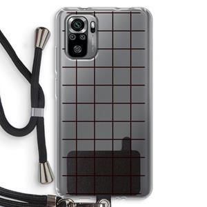 CaseCompany Rooster: Xiaomi Redmi Note 10S Transparant Hoesje met koord