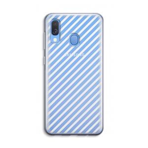 CaseCompany Strepen zwart-wit: Samsung Galaxy A40 Transparant Hoesje