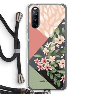 CaseCompany Sweet heaven geometrics: Sony Sony Xperia 10 III Transparant Hoesje met koord