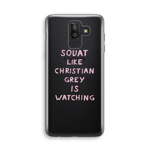 CaseCompany Christian Grey: Samsung Galaxy J8 (2018) Transparant Hoesje