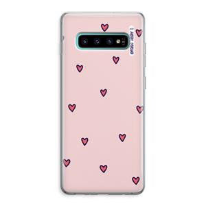 CaseCompany Hartjes: Samsung Galaxy S10 Plus Transparant Hoesje