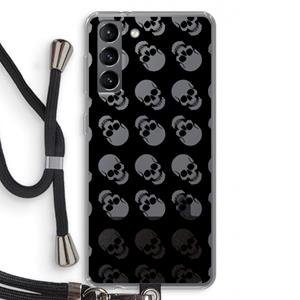 CaseCompany Musketon Skulls: Samsung Galaxy S21 Transparant Hoesje met koord
