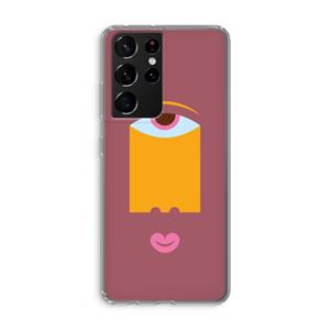 CaseCompany Mono V: Samsung Galaxy S21 Ultra Transparant Hoesje