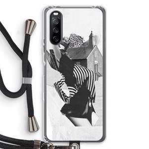 CaseCompany House: Sony Sony Xperia 10 III Transparant Hoesje met koord