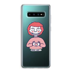 CaseCompany Hartje: Samsung Galaxy S10 Plus Transparant Hoesje