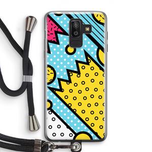 CaseCompany Pop Art #1: Samsung Galaxy J8 (2018) Transparant Hoesje met koord
