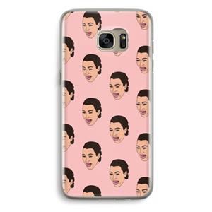CaseCompany Ugly Cry Call: Samsung Galaxy S7 Edge Transparant Hoesje