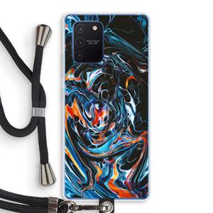 CaseCompany Black Unicorn: Samsung Galaxy Note 10 Lite Transparant Hoesje met koord