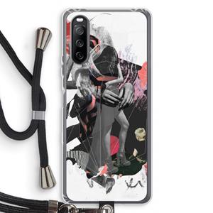 CaseCompany Dissimulation du réel: Sony Sony Xperia 10 III Transparant Hoesje met koord