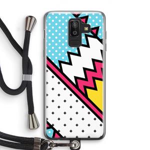 CaseCompany Pop Art #2: Samsung Galaxy J8 (2018) Transparant Hoesje met koord