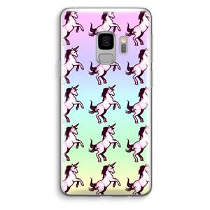 CaseCompany Musketon Unicorn: Samsung Galaxy S9 Transparant Hoesje