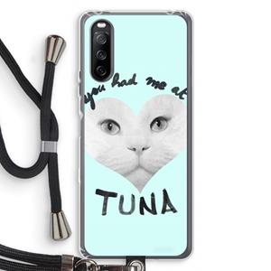 CaseCompany You had me at tuna: Sony Sony Xperia 10 III Transparant Hoesje met koord