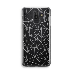 CaseCompany Geometrische lijnen wit: Samsung Galaxy J8 (2018) Transparant Hoesje