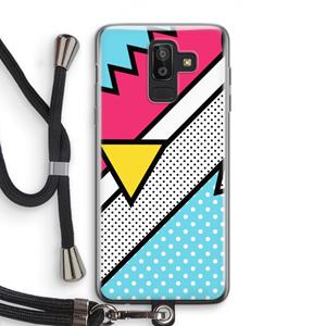 CaseCompany Pop Art #3: Samsung Galaxy J8 (2018) Transparant Hoesje met koord