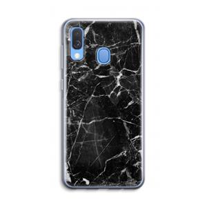 CaseCompany Zwart Marmer 2: Samsung Galaxy A40 Transparant Hoesje
