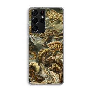 CaseCompany Haeckel Lacertilia: Samsung Galaxy S21 Ultra Transparant Hoesje