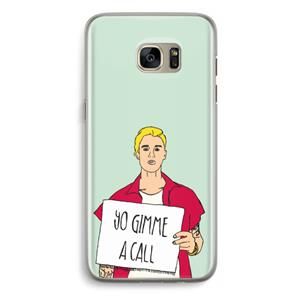 CaseCompany Gimme a call: Samsung Galaxy S7 Edge Transparant Hoesje