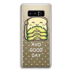 CaseCompany Avo Good Day: Samsung Galaxy Note 8 Transparant Hoesje