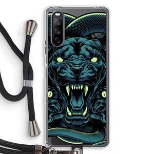 CaseCompany Cougar and Vipers: Sony Sony Xperia 10 III Transparant Hoesje met koord