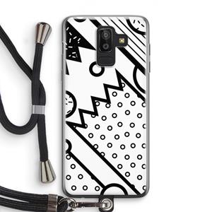 CaseCompany Pop Art #4: Samsung Galaxy J8 (2018) Transparant Hoesje met koord