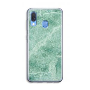 CaseCompany Groen marmer: Samsung Galaxy A40 Transparant Hoesje