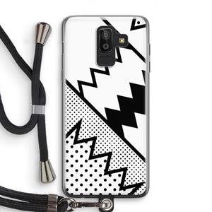 CaseCompany Pop Art #5: Samsung Galaxy J8 (2018) Transparant Hoesje met koord
