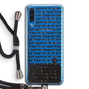 CaseCompany Crazy shapes: Samsung Galaxy A50 Transparant Hoesje met koord