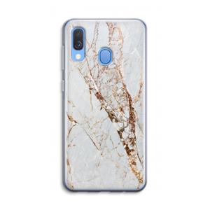 CaseCompany Goud marmer: Samsung Galaxy A40 Transparant Hoesje