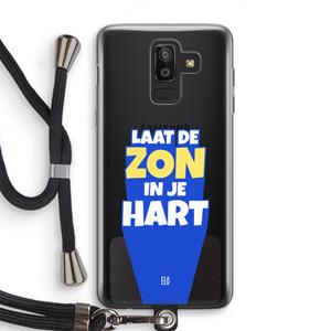 CaseCompany Laat de zon in je hart: Samsung Galaxy J8 (2018) Transparant Hoesje met koord