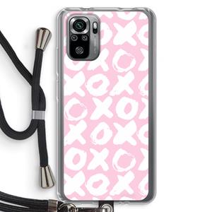 CaseCompany XOXO: Xiaomi Redmi Note 10S Transparant Hoesje met koord