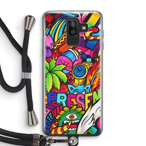 CaseCompany Represent: Samsung Galaxy J8 (2018) Transparant Hoesje met koord