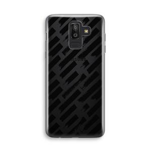 CaseCompany Zwarte vegen: Samsung Galaxy J8 (2018) Transparant Hoesje