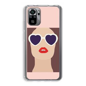 CaseCompany Red lips: Xiaomi Redmi Note 10S Transparant Hoesje