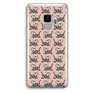 CaseCompany Zwarte poes: Samsung Galaxy S9 Transparant Hoesje