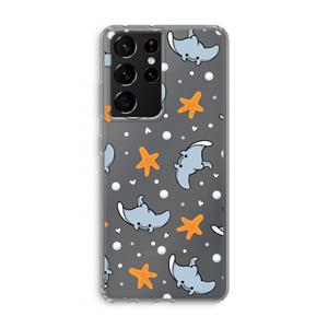 CaseCompany Manta: Samsung Galaxy S21 Ultra Transparant Hoesje