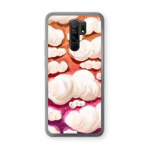 CaseCompany Katoen Wolken: Xiaomi Redmi 9 Transparant Hoesje