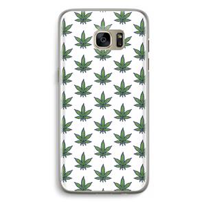 CaseCompany Weed: Samsung Galaxy S7 Edge Transparant Hoesje