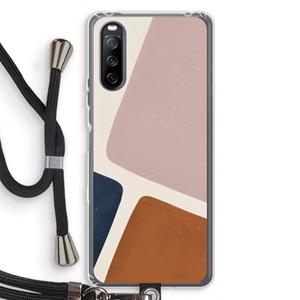 CaseCompany Geo #2: Sony Sony Xperia 10 III Transparant Hoesje met koord
